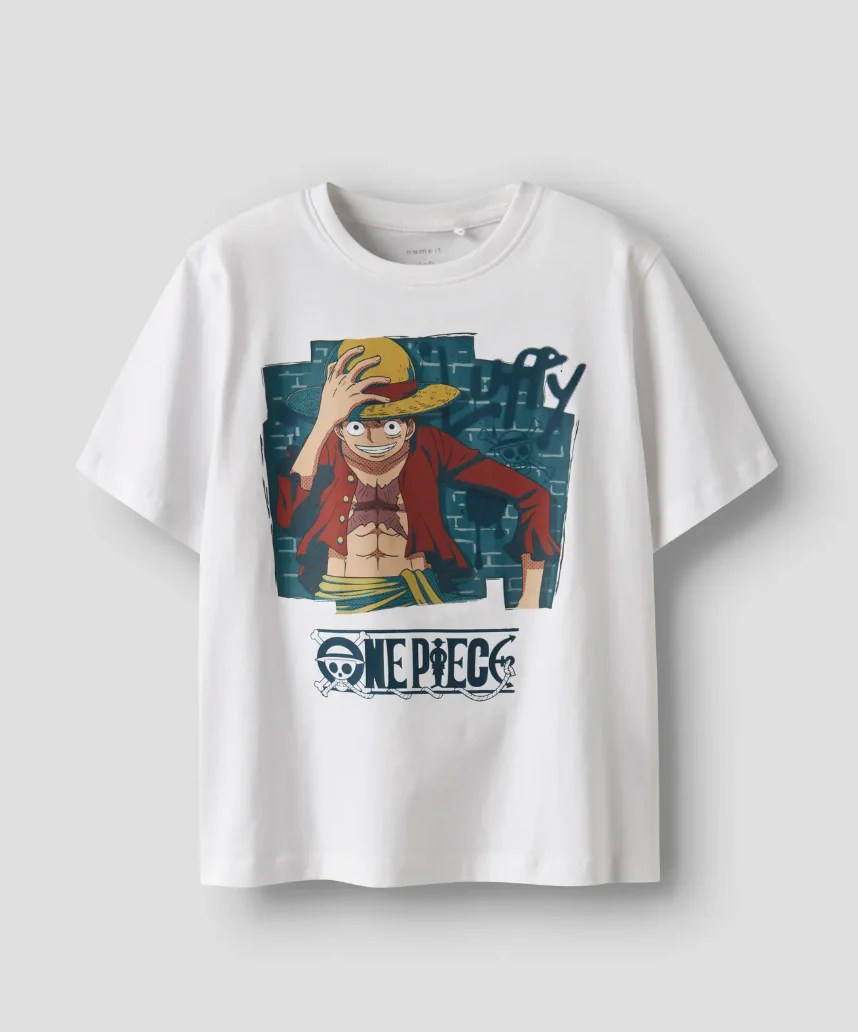 One Piece Monkey D. Luffy Straw Hat Crew Maglietta maniche corte-Bianco - Image 2