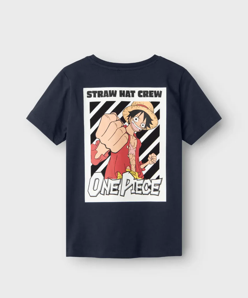 One Piece Monkey D. Luffy Straw Hat Crew Maglietta maniche corte Nero - Image 2