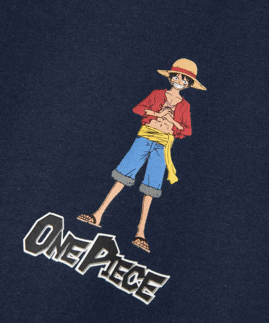 One Piece Monkey D. Luffy Straw Hat Crew Maglietta maniche corte Nero - Image 3